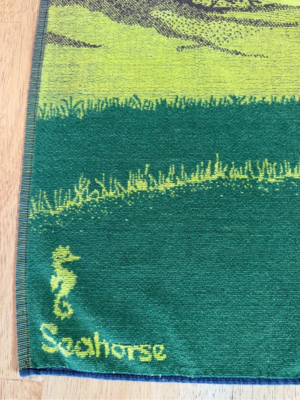Seahorse de Luxe Vintage Cotton Beach Towel Holland Winterswijk Scenic 52x28